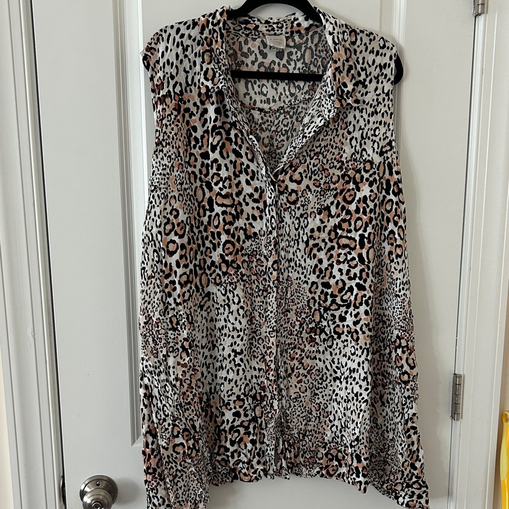 Cupio Swim Coverup in Chic Animal Print